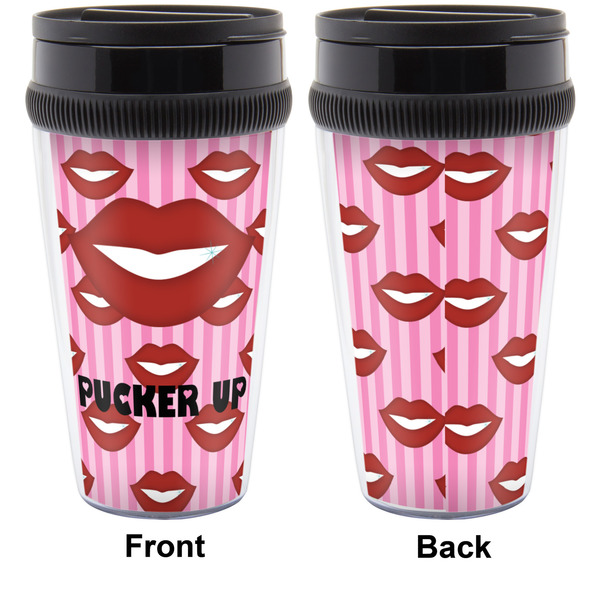 Lips (Pucker Up) Travel Mug Approval (Personalized)