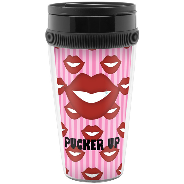 Custom Lips (Pucker Up) Acrylic Travel Mug without Handle