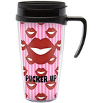 Lips (Pucker Up) Acrylic Travel Mug with Handle