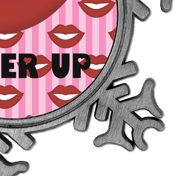 Lips (Pucker Up) Vintage Snowflake - Detail