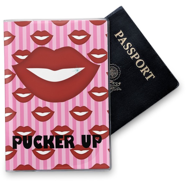 Custom Lips (Pucker Up) Vinyl Passport Holder