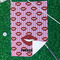 Lips (Pucker Up) Waffle Weave Golf Towel - In Context