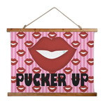 Lips (Pucker Up) Wall Hanging Tapestry - Wide