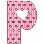 Lips (Pucker Up) Letter Decal - Small