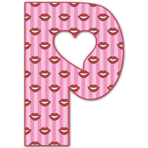 Custom Lips (Pucker Up) Letter Decal - Small