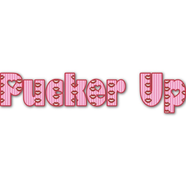 Custom Lips (Pucker Up) Name/Text Decal - Large
