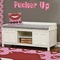 Lips (Pucker Up) Wall Name Decal Above Storage bench