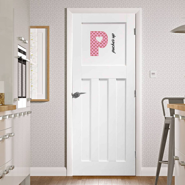 Lips (Pucker Up) Wall Name & Initial Medium on Door