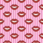 Lips (Pucker Up) Wallpaper & Surface Covering (Peel & Stick 24"x 24" Sample)