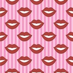 Lips (Pucker Up) Wallpaper & Surface Covering (Water Activated 24"x 24" Sample)