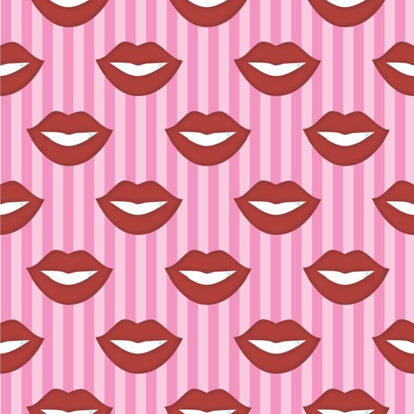 Custom Lips (Pucker Up) Wallpaper & Surface Covering (Water Activated 24"x 24" Sample)
