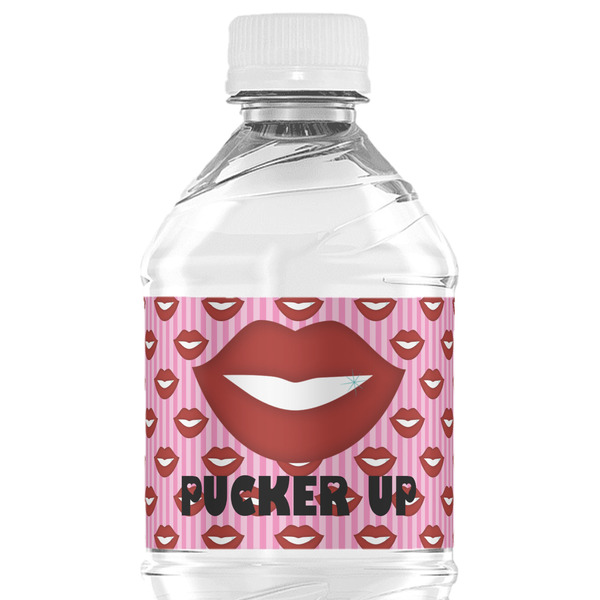 Custom Lips (Pucker Up) Water Bottle Labels - Custom Sized