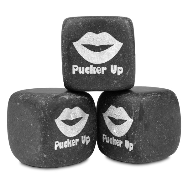 Custom Lips (Pucker Up) Whiskey Stone Set