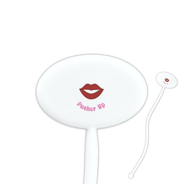 Custom Lips (Pucker Up) Oval Plastic Stir Sticks
