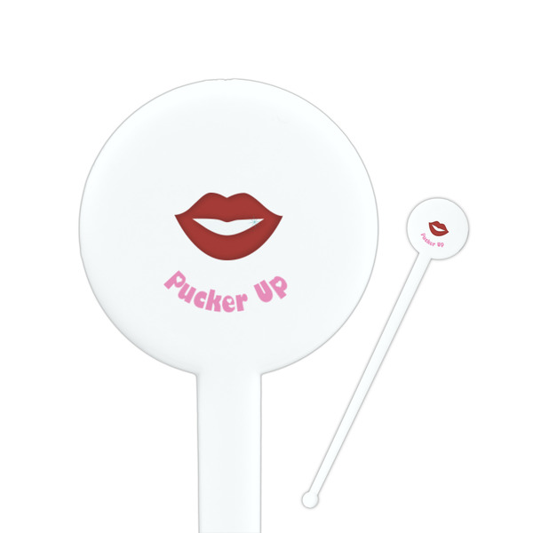 Custom Lips (Pucker Up) Round Plastic Stir Sticks