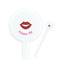 Lips (Pucker Up) White Plastic 7" Stir Stick - Round - Closeup