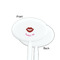 Lips (Pucker Up) White Plastic 7" Stir Stick - Single Sided - Oval - Front & Back