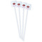 Lips (Pucker Up) White Plastic Stir Stick - Double Sided - Square - Front