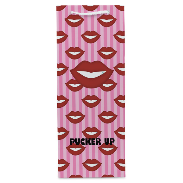 Lips (Pucker Up) Wine Gift Bag - Gloss - Front
