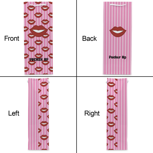 Lips (Pucker Up) Wine Gift Bag - Matte - Approval