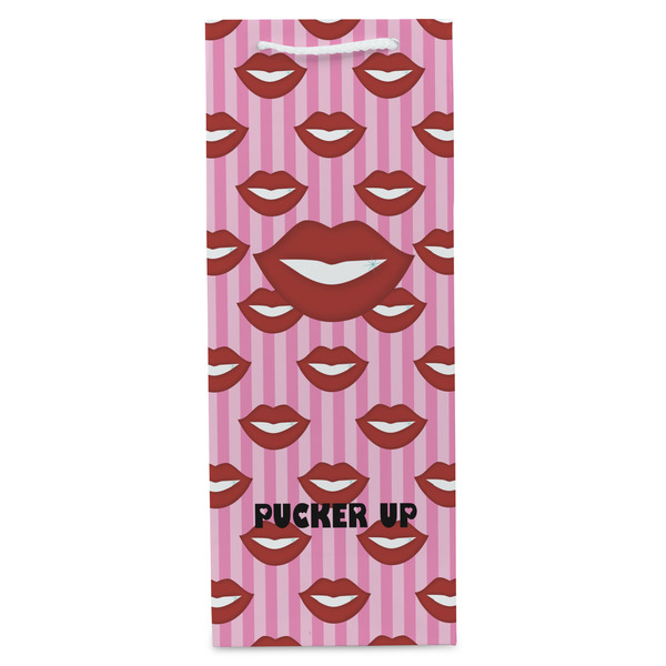 Lips (Pucker Up) Wine Gift Bag - Matte - Front
