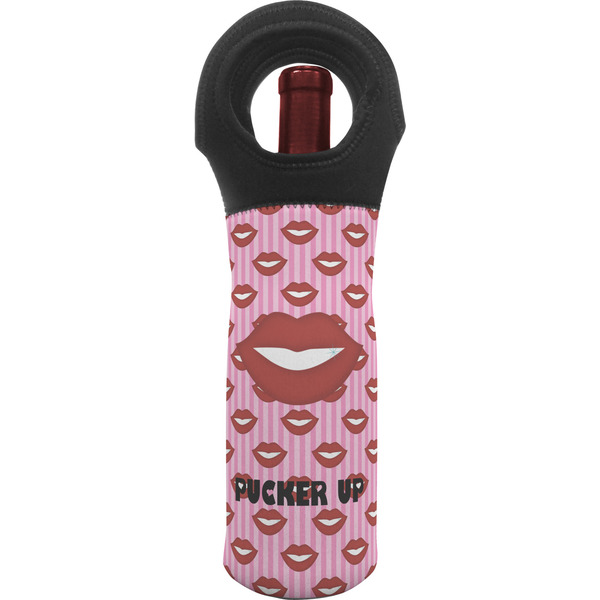 Custom Lips (Pucker Up) Wine Tote Bag