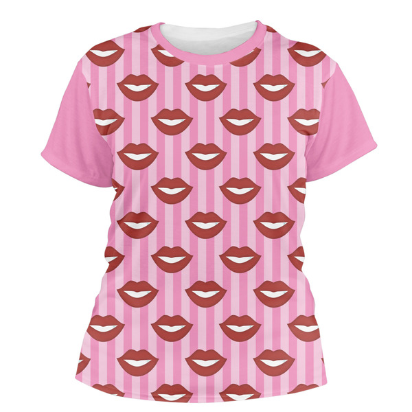 Custom Lips (Pucker Up) Women's Crew T-Shirt - Medium