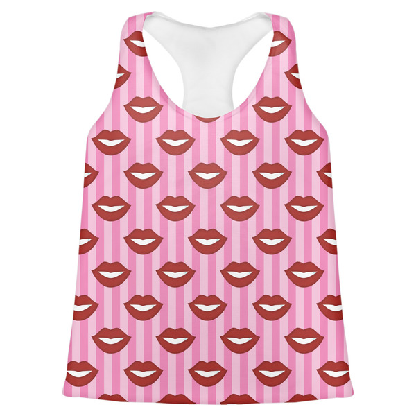 Custom Lips (Pucker Up) Womens Racerback Tank Top - 2X Large