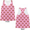 Lips (Pucker Up) Womens Racerback Tank Tops - Medium - Front and Back