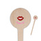 Lips (Pucker Up) 4" Round Wooden Food Picks - Single Sided