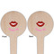 Lips (Pucker Up) Wooden 4" Food Pick - Round - Double Sided - Front & Back