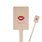 Lips (Pucker Up) Wooden 6.25" Stir Stick - Rectangular - Closeup