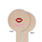 Lips (Pucker Up) Wooden 6" Food Pick - Round - Single Sided - Front & Back