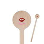 Lips (Pucker Up) 6" Round Wooden Stir Sticks - Single Sided
