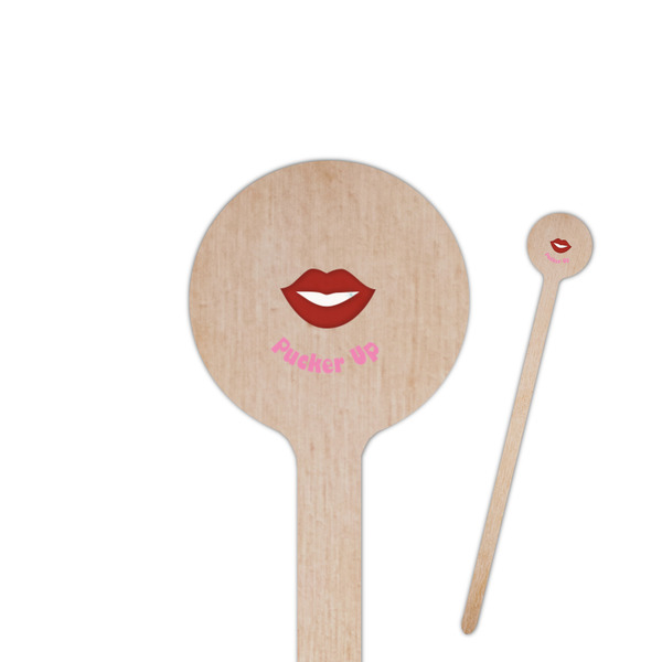 Custom Lips (Pucker Up) Round Wooden Stir Sticks