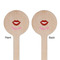 Lips (Pucker Up) Wooden 6" Stir Stick - Round - Double Sided - Front & Back