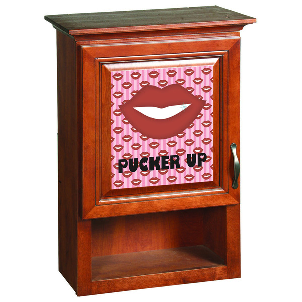 Lips (Pucker Up)  Wooden Cabinet Decal (Medium)
