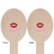Lips (Pucker Up) Wooden Food Pick - Oval - Double Sided - Front & Back