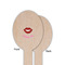 Lips (Pucker Up) Wooden Food Pick - Oval - Single Sided - Front & Back