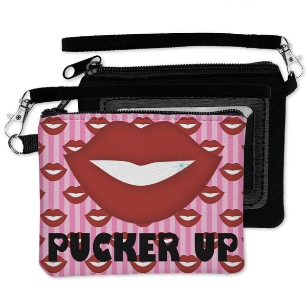Lips (Pucker Up) Wristlet ID Cases - MAIN