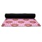 Lips (Pucker Up) Yoga Mat Rolled up Black Rubber Backing