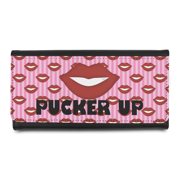 Custom Lips (Pucker Up) Leatherette Ladies Wallet