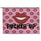 Lips (Pucker Up) Zipper Pouch Large (Front)