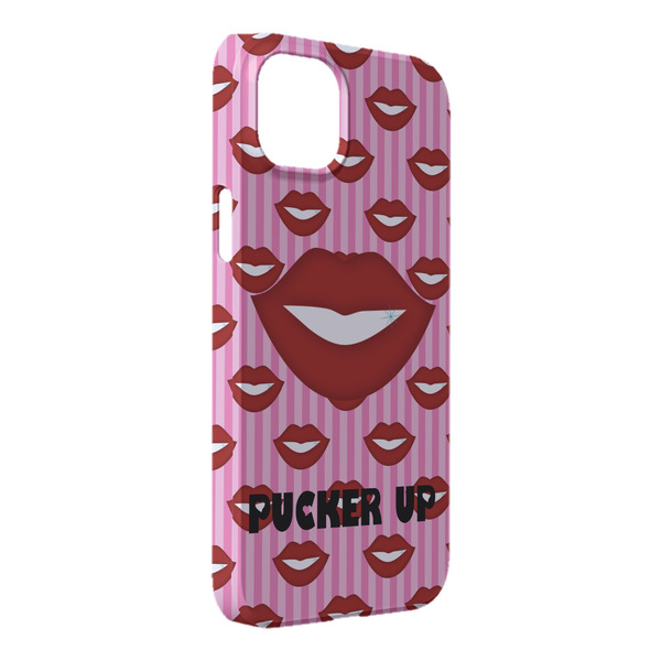 Custom Lips (Pucker Up) iPhone Case - Plastic - iPhone 14 Plus