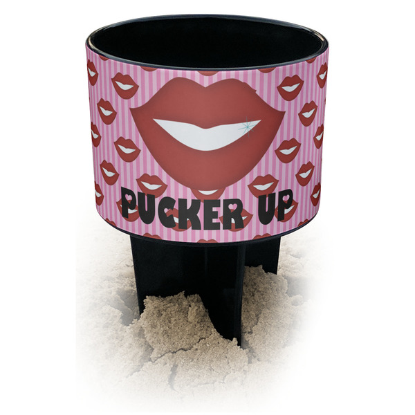 Custom Lips (Pucker Up) Black Beach Spiker Drink Holder