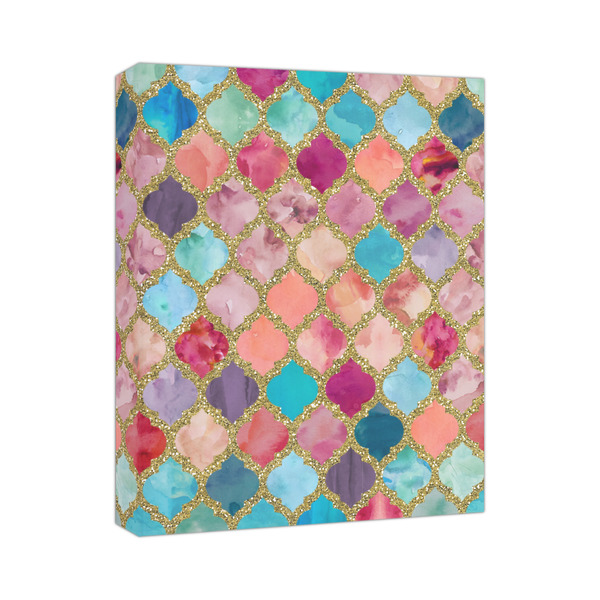 Custom Glitter Moroccan Watercolor Canvas Print
