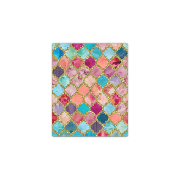 Glitter Moroccan Watercolor 11x14 - Canvas Print - Front View