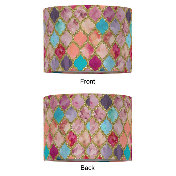 Glitter Moroccan Watercolor 12" Drum Lampshade - APPROVAL (Fabric)