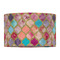 Glitter Moroccan Watercolor 12" Drum Lampshade - FRONT (Fabric)