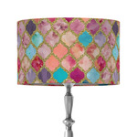 Glitter Moroccan Watercolor 12" Drum Lamp Shade - Fabric
